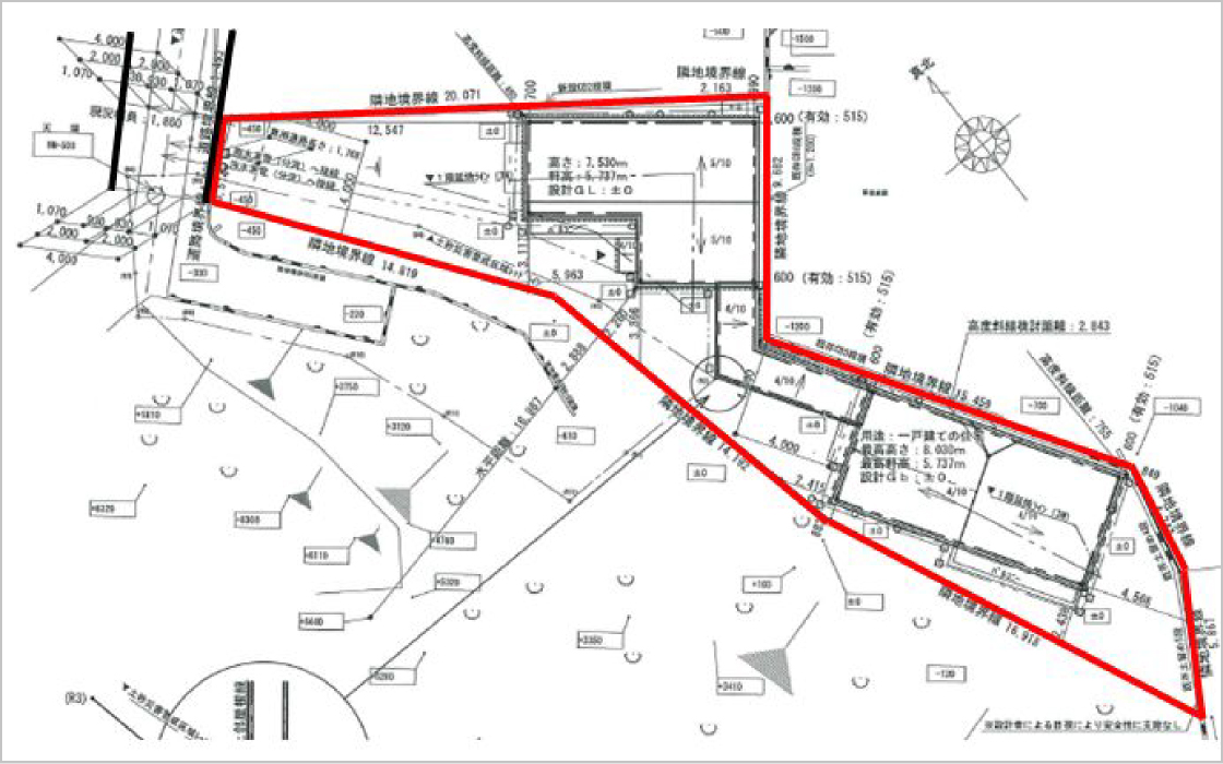 土地収用後のお建て替え二世帯住宅